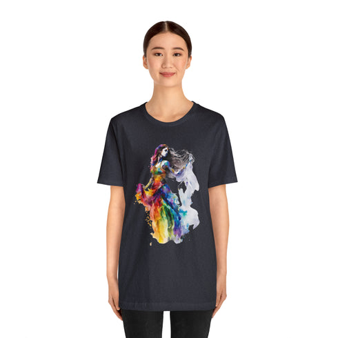 Rainbow Belly Dancer's Pose - Short Sleeve Tee